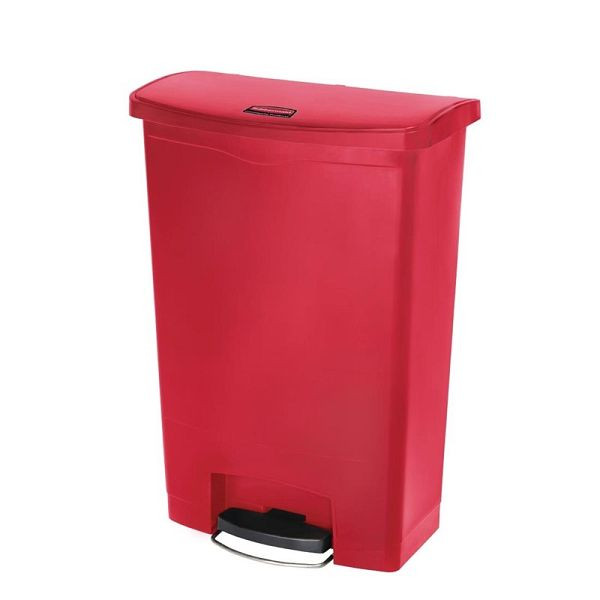 Rubbermaid Slim Jim Front Step pedaalemmer rood 90L, GL038