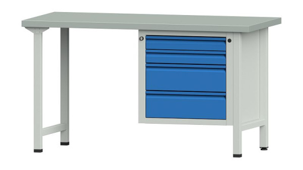 ANKE werkbanken Combinatie werkbank, model 707 E, 1500 x 700 x 840 mm, RAL 7035/5012, ZBP 40 mm, 510.538
