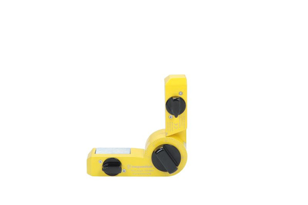 ELMAG magneetlashoek PA 150 MINI, traploos instelbaar 0-270°, houdkracht 68 kg, AAN/UIT omschakelbaar, 55482