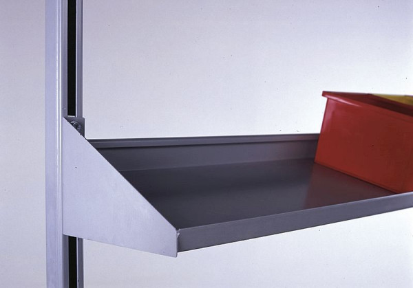 KLW plaatstalen legbord 15°, schuin, 1500 x 210 mm, ABC-AN-1500-210