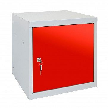 ADB kostbaarhedenkluis cilinderslot, corpusafmetingen LxBxH 400x400x400 mm, corpuskleur: grijs/rood, RAL 7035/3020, 41203