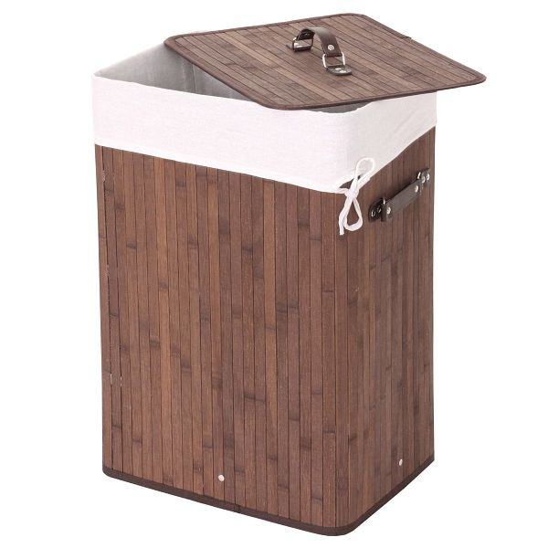 Mendler wasmand HWC-C21, Wasmand wasmand wasmand wasbak wasbak, bamboe 61x43x32cm 70l, bruin, 61147
