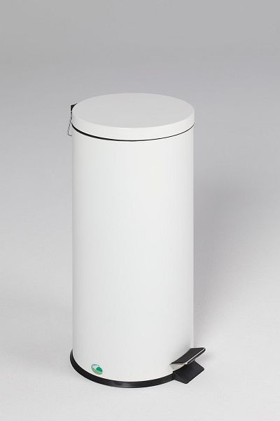 VAR pedaalafvalbak met voetpedaal, 30 L, wit, 43051