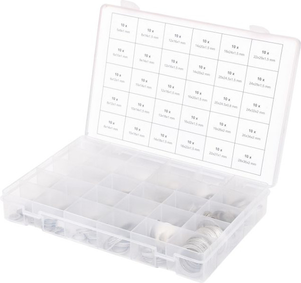 KS Tools assortiment aluminium afdichtringen, M5-28, 300 stuks, 970.0160