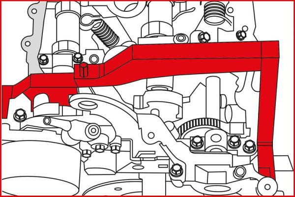KS Tools motordistributiegereedschapset voor BMW / Mini / PSA, 7-delig 1, 4+1, 6 motoren, 400.0850