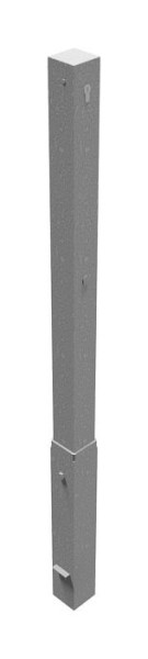 Schake afzetpaal stalen buis 70 x 70 mm afneembaar, met profielcilinderslot, thermisch verzinkt, zonder oog, 470Z