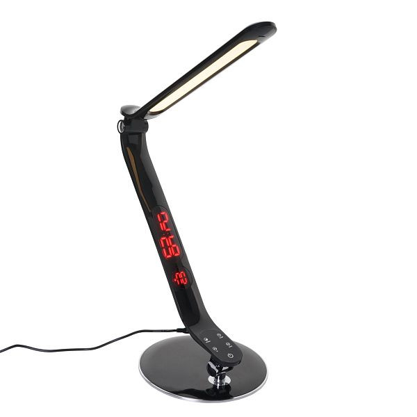 Mendler Trio LED tafellamp RL193, bureaulamp kantoorlamp tafellamp, dimmer wekker timer, 64978