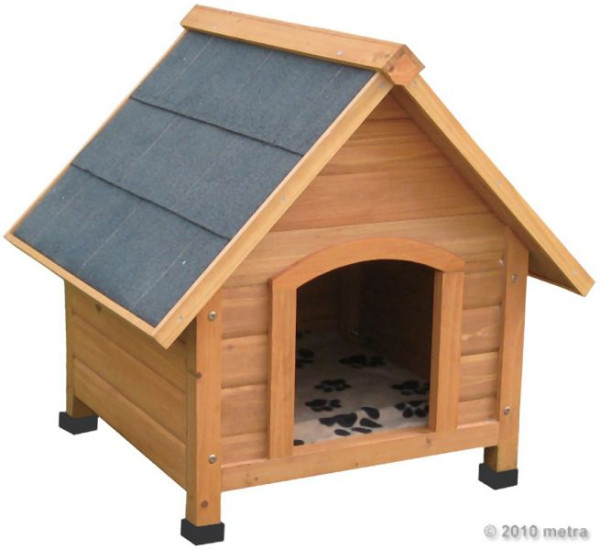 Metra Hundehütte, Massivholz, spitzdach 70 x 60 x 75 cm, 10044