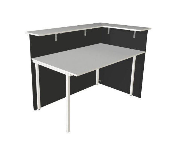 Kerkmann hoekbank Atlantis 2, eenzijdig open, B 1470 x D 920 x H 1080 mm, wit/antraciet, 22329113