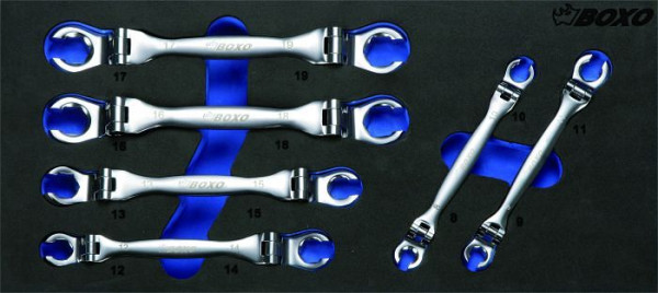 Boxo dubbelgebroken remleidingsleutelset, 6 stuks, VE: 10 stuks, BX076