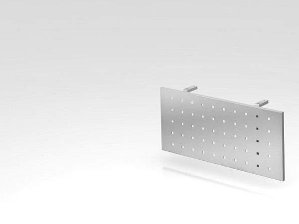 Hammerbacher scherm H=35cm 80cm zilver, gepoedercoat, pinhole paneel in zilver, VRSI08/S