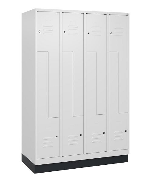 C+P Z-Spind Classic PLUS, Sockel, 8 Abteile, 1800x1200x500mm, 9016/9016, Zylinderschlösser, 0800237-408 S10029