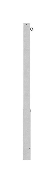 Schake slagboompaal (brandweerpaal) stalen buis 70 x 70 mm afneembaar, met driehoekslot, thermisch verzinkt, met 1 oog, 470F/1