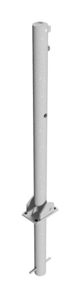 Schake afzetpaal stalen buis Ø 60 x 2,5 mm opklapbaar voor hangslot, voor inzetting in beton met grondhuls, 460UVH