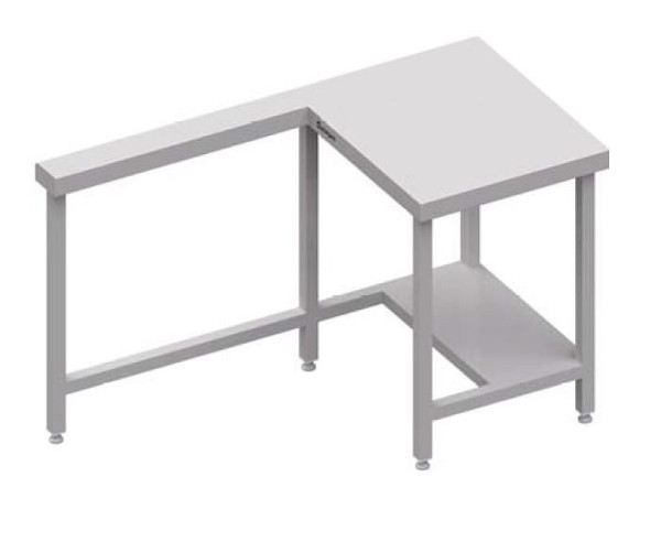 Stalgast POS-station met werkblad rechts 1400x735x880 mm RVS deksel, CF14119