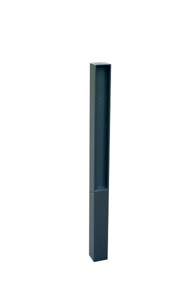 Schake style bolder stalen buis 70 x 70 mm serie 4073B, stationair, voor inbetonzetting met grondanker, totale lengte ca. 1300 mm, 4073B