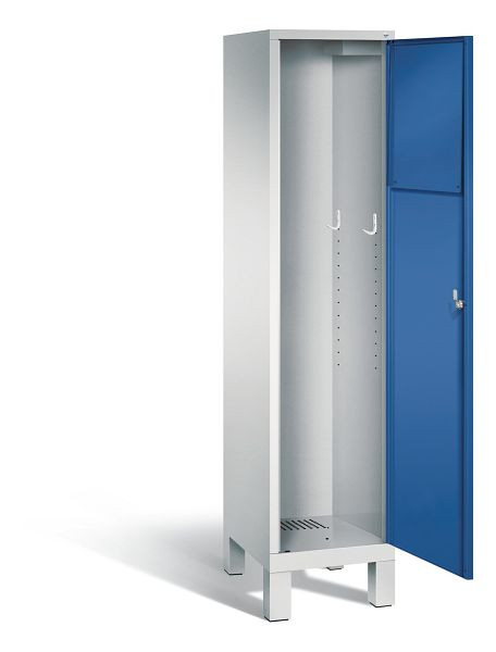 C+P wasverzamelkast Evolo, H1850xB420xD500mm, kleur: lichtgrijs / gentiaanblauw, 48070-210 S10005