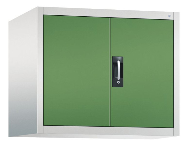 C+P bovenkast Acurado, H790xW930xD600mm, kleur: lichtgrijs / reseda groen, verzonken handgreep, 9295-009 S10009