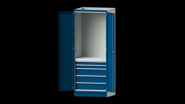ANKE werkbanken basiskast modulair kastsysteem, model 2410, 865 x 720 x 2200 mm, RAL 7035/5010, 631.131