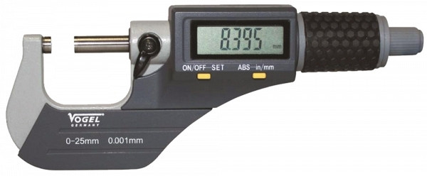 Vogel Germany digitale schroefmaat, DIN 863, IP40, absoluut meetsysteem, 25 - 50 mm / 1 - 2 inch, 231062