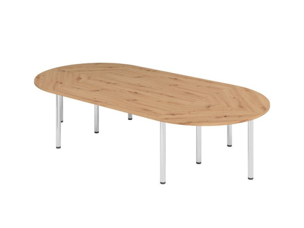 Hammerbacher placemat K3, blad: knoestig eiken, bestaande uit: 2 x VKP16, 4 x VKP91, 8 x VSTFK in chroom, VSETK3/R/C