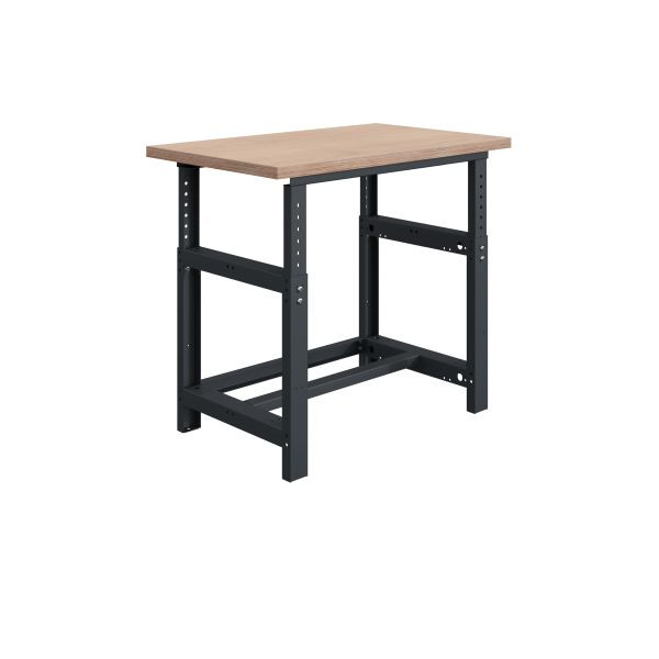 SOFAME SI werkbank, mechanisch in hoogte verstelbaar, B 1800 x D 750 x H 780 tot 1060 mm, multiplex werkblad 40 mm, antracietgrijs RAL 7016, W010010031GA