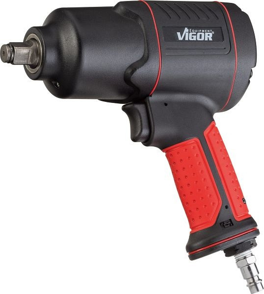 VIGOR slagmoersleutel, maximaal losdraaimoment: 1200 Nm, massief vierkant 12,5 mm (1/2 inch), 186,8 mm, krachtig dubbelslagmechanisme, V4800