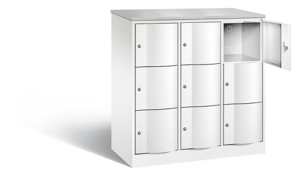 C+P lockerkast Resisto, H1255xB1148xD540mm, kleur: verkeerswit, 8573-372 S10734