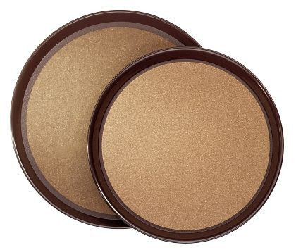 Contacto dienblad, rond, antislip 32 cm bruin, binnen kurk, 3770/320