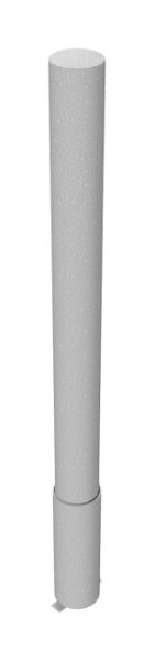 Schake afzetpaal type 40152H -afneembaar- zonder sluiting, stalen buis Ø 152mm, totale lengte: 2000mm, thermisch verzinkt, 40152H
