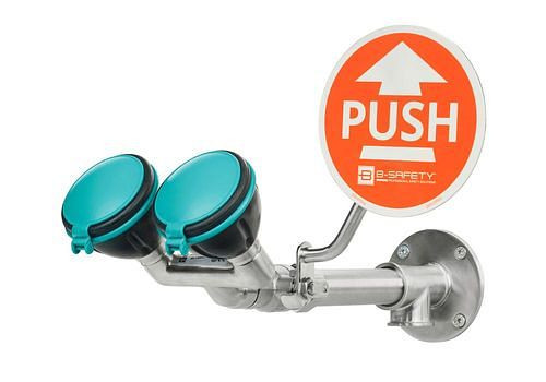 B-SAFETY oogdouche met 2 douchekoppen 45°, RVS, wandmontage, BR 250095, DVGW, 305251
