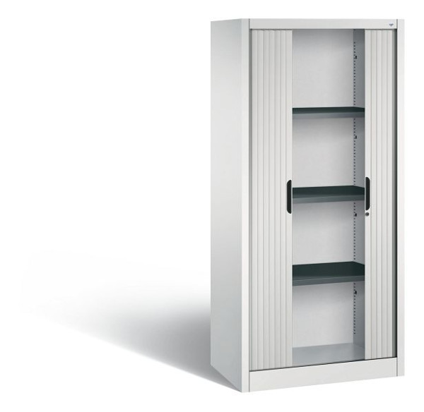 C+P rolluikkast Omnispace, H1660xB800xD420mm, kleur: lichtgrijs, inbouwgreep, 4 OH, 3211-00 S10046