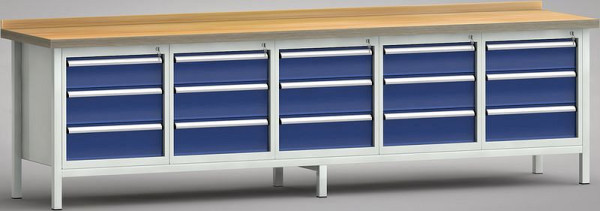 KLW standaard werkbank - 3000 x 700 x 840 mm L x D x H, WS450N-3000M40-E7020