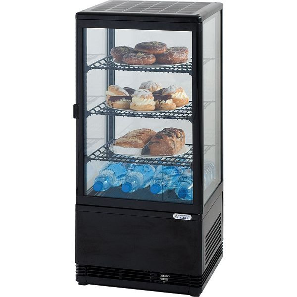 Stalgast koelvitrine, 78 liter, zwart, afmetingen 428 x 386 x 960 mm (bxdxh), KT0102078