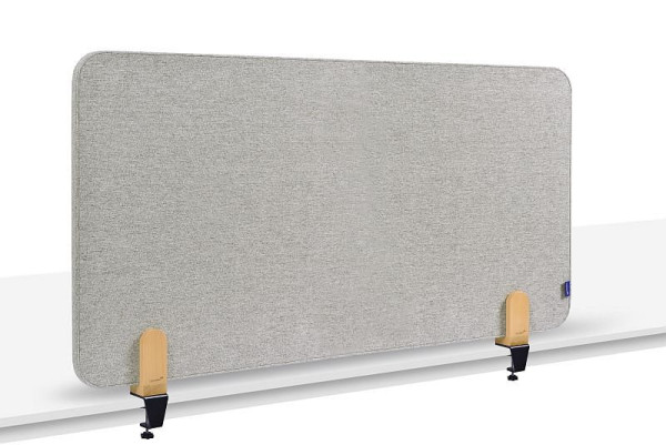 Legamaster ELEMENTS akoestische tafelverdeling 60x120cm kalm grijs incl. 2 tafelklemmen, 7-209811
