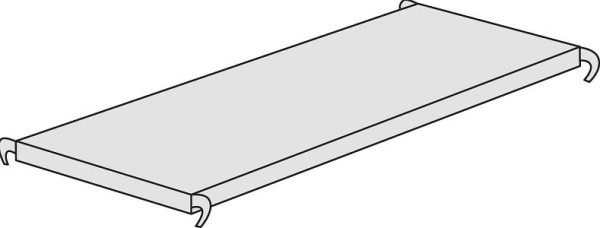 Kerkmann plank Progress 500, B 960 x D 400 mm, lichtgrijs, 50841711