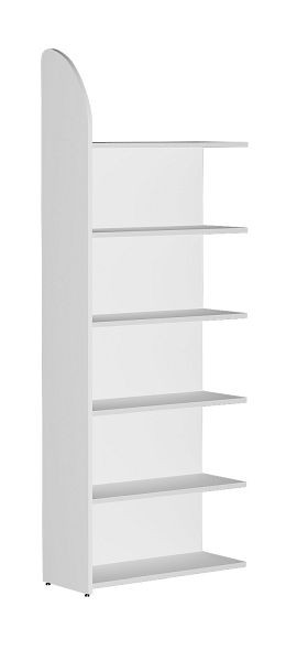 Kerkmann DANTE plankenveld 2250 x 800 mm met achterwand, 6 planken, wit, 50973610