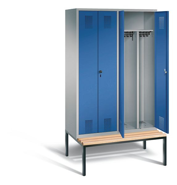 C+P zwart wit kastje Evolo, H2090xW1190xD815mm, kleur: wit aluminium / gentiaanblauw, 48052-40 S10425