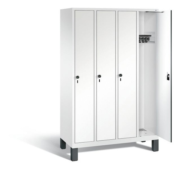 C+P garderobe Evolo, H1850xB1190xD500mm, kleur: verkeerswit / decor wit, 48010-40 S10760
