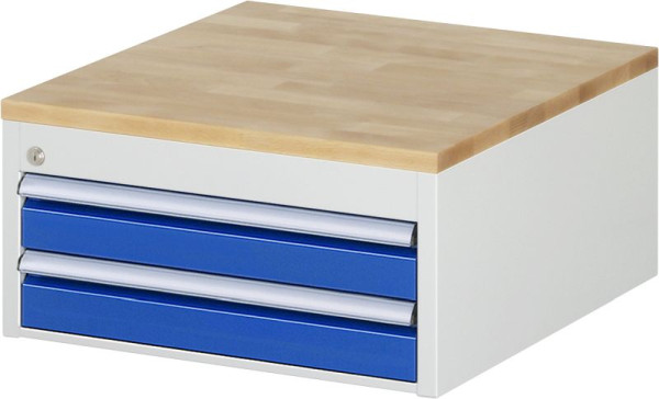 RAU ladekast serie 7000, B580 x D650 x H285 mm, massief beukenhouten blad, laden: 2xH90 mm, 13-L1.3A-W.11
