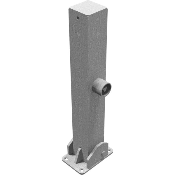 Stone HGS afzetpaal -Bollard- 70 x 70 mm, opklapbaar, driehoekig/ondersluiting, verzinkt (zonder verf), voor deuvels, 4715fu