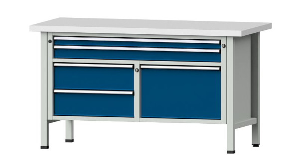 ANKE werkbanken kistwerkbank, model 253 V, 1500 x 700 x 840 mm, RAL 7035/5010, KSP 40 mm, 304.052