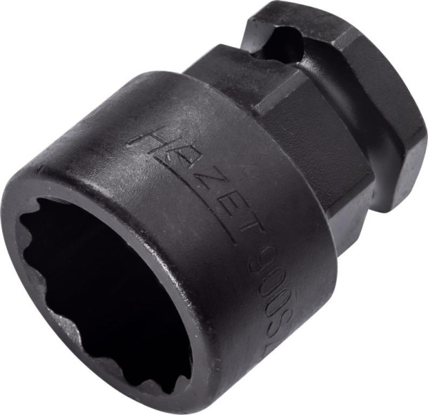 Hazet impact, machine schroevendraaierdop, dubbel zeskant, hol vierkant 12,5 mm, buitenzeskant 24 mm, 22 mm, 900SZ6-22