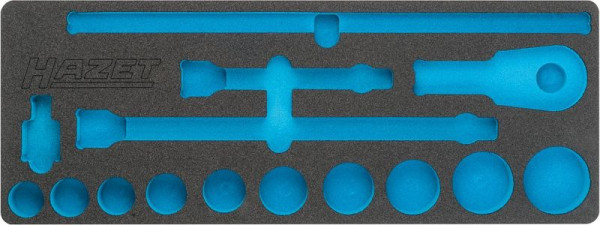 Hazet 2-componenten zachtschuim inlay, 2-componenten zachtschuim inlay, leeg voor 1000, 1000 Z Afmetingen / lengte: 570 mm x 220 mm, 163-396L