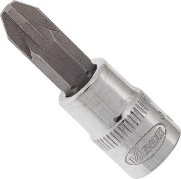 VIGOR schroevendraaierbit, hol vierkant 6,3 mm (1/4 inch), Pozidriv-profiel PZ, PZ3, V2441N