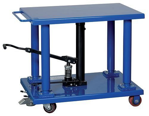 DENIOS hydraulische heftafel 800 x 1200 mm, verrijdbaar, draagvermogen 900 kg, 180-036