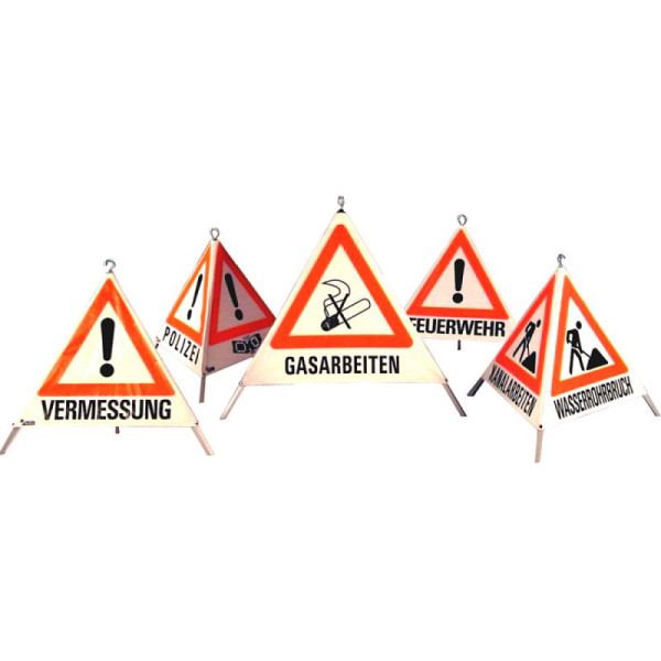 Stein HGS HGS klapsignaal -Opvouwbaar-, 700mm/1,8 kg, retro-reflecterend, incl. extra gewicht 2 kg, bouwplaats (VZ 123), boomwerk, 36003-020209