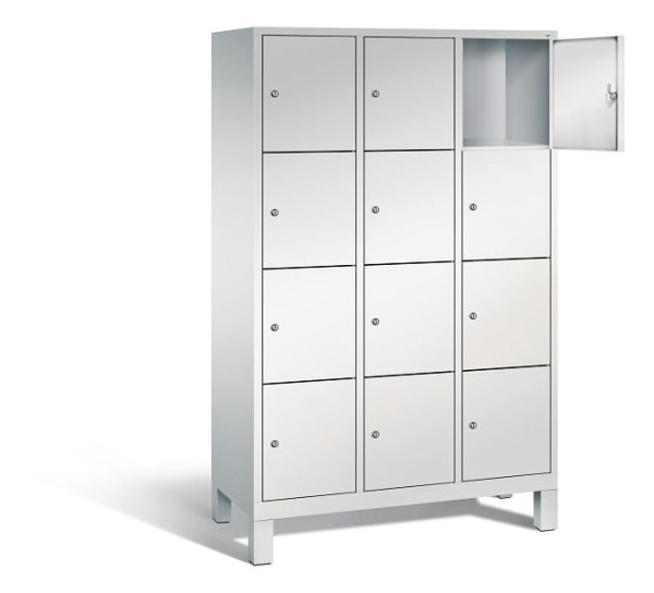 C+P lockerkast Evolo, H1850xB1200xD500mm, kleur: lichtgrijs, 48010-324 S10001