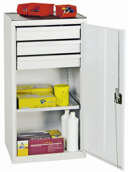 stumpf gereedschaps- en materiaalkast serie 2000, 7035/7035, 3 laden, 1 legbord, 2001307