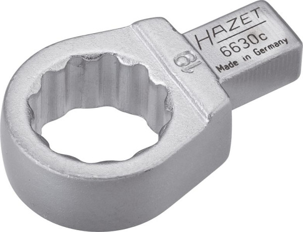 Hazet ringsleutel, inzetvierkant 9 x 12 mm, uitwendig dubbel zeskant trekprofiel, 19 mm, 6630C-19